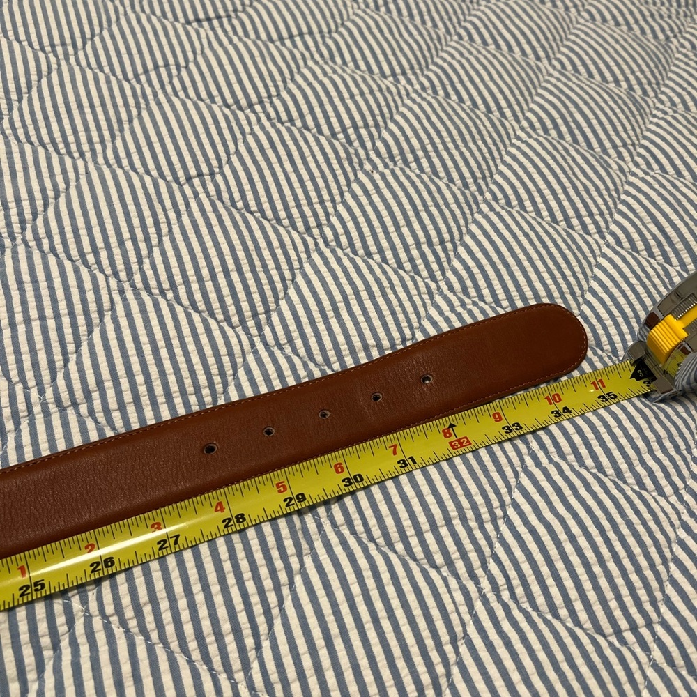 Coach Brown Leather Belt with Gold Buckle - Picture 7 of 7